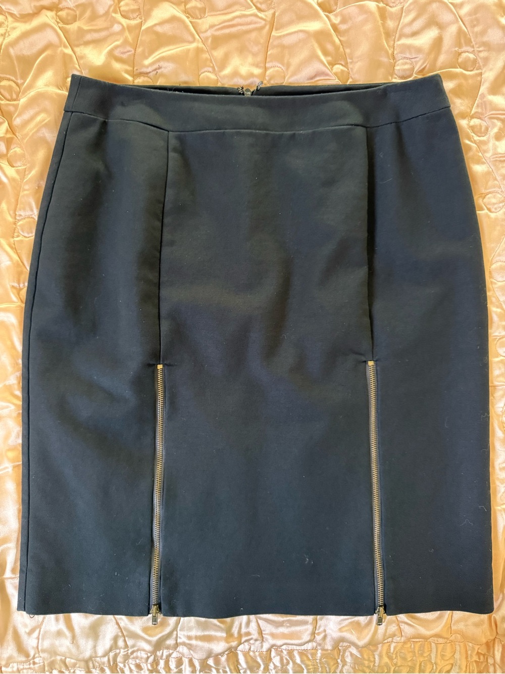 Worthington Black Pencil Skirt with Front Zippers - Women